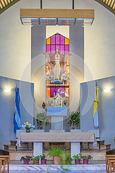 Modern Church Altar Interior View