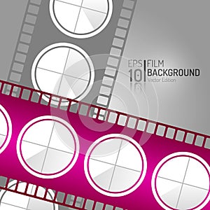 Modern Cinema Background Design. Vector Elements. Minimal Film Illustration. EPS10