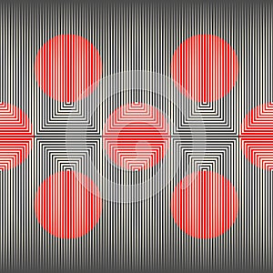 Modern Circle and Line Background. Fabric Geometric Pattern