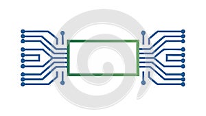 Modern Circuit Board Frame Technology Border Vector, vector design Generative AI