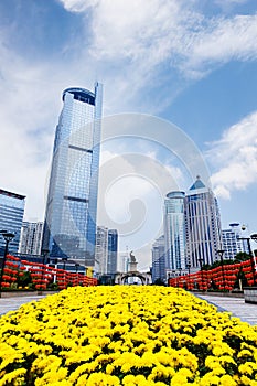 Modern city landscape,Five Elephant Square,Nanning