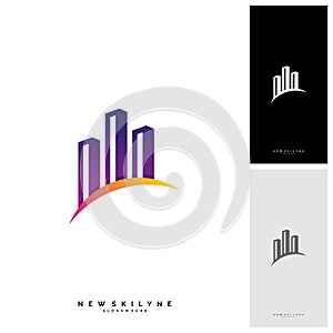 Modern City Logo Concepts. Corporate Business Finance Logo design vector template - Vector