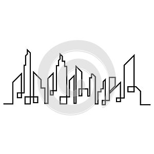 Modern City skyline . city silhouette. vector illustration