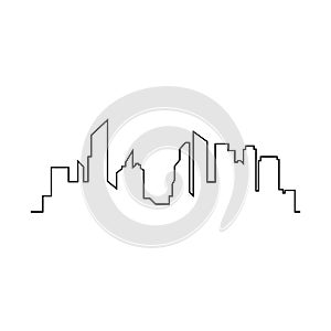 Modern City skyline . city silhouette. vector illustration in flat design