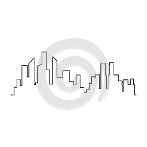 Modern City skyline . city silhouette. vector illustration in flat design