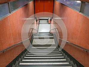 Modern city underground pedestrian crossing