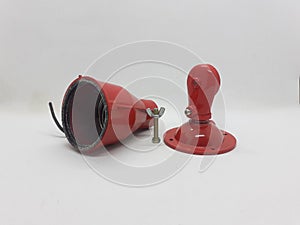 Modern Classic Elegant Bright Red Colorful Electric Spot Lamp Components for Home Interiors Lighting Accessories in White isolated