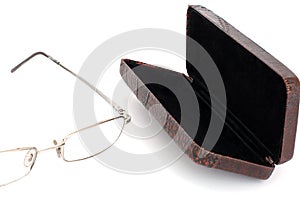 Modern classic hard glasses case and glasses