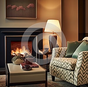 Modern classic sitting room decor, interior design and house improvement, living room furniture, armchair and home decor