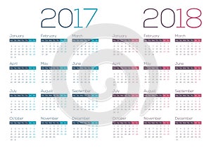 2017 2018a reinigen das Geschäft Kalender 