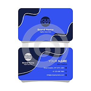 Modern and clean business card corporate template design vector
