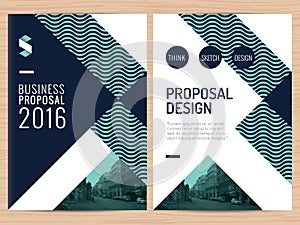 Modern clean business proposal, annual report, brochure, flyer, leaflet, corporate presentation design template. photo