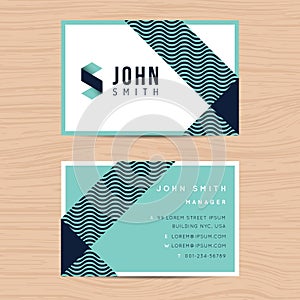 Modern and clean design business card template in abstract background. Printing design template.