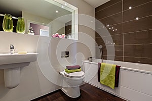 Modern clean looking bathroom suite