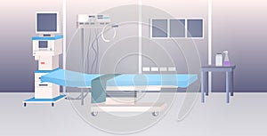 Modern clinic intensive therapy room empty no people hospital ward interior horizontal