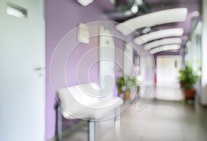 Modern clinic interior as creative abstract blur background