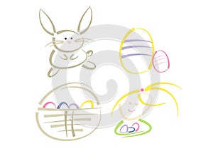Modern clip-art set: Easter