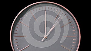 Modern Clock Face Fast Time Lapse