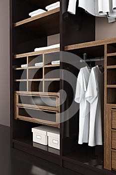Modern closet 3d rendering