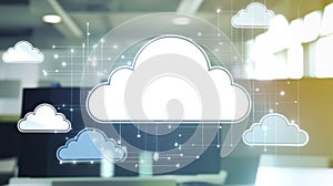 Modern Cloud Computing Icon Design for Digital Environments