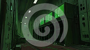 Modern Cloud Computing and Server Network Data Exchange Scene