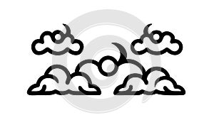 Modern Cloud Design Icon: Weather, Data Storage Sky Vector Design Generative AI
