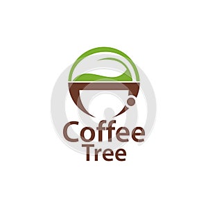 Modern coffee, cafe logo design template
