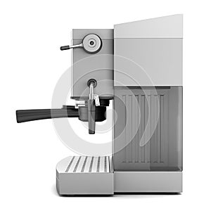 Modern coffee machine isolated on white