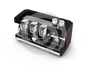Modern Coffee Machine isolated on white background 3d