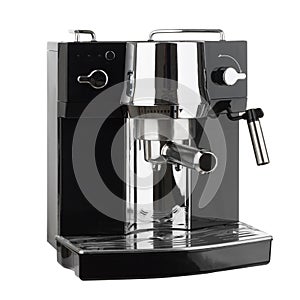 Modern coffee machine with steam milk frother