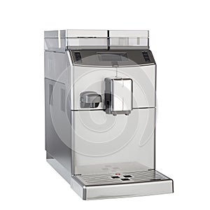 Modern coffee machine with steam milk frother