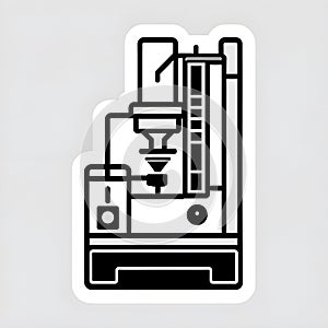 Modern Coffee Machine Sticker Icon