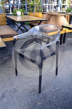 Modern coffee shop plastic chair