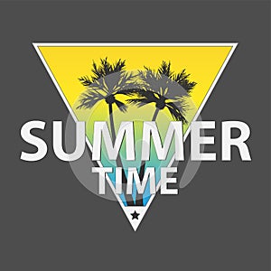 Modern color summer time logo designs vector illustration