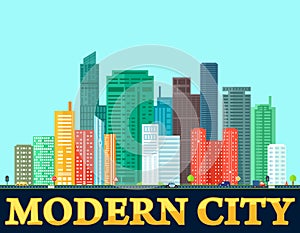 Modern colorful city background