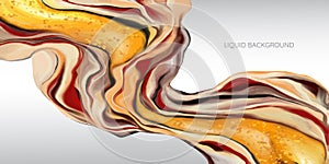 Modern colorful flow poster. Wave Liquid shape in. Art design for your project. Vector