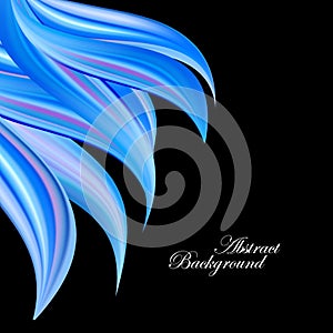 Modern colorful flow poster. Wave Liquid shape in black color background. Art design for your design project. Vector