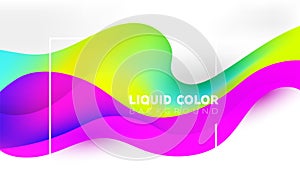 Modern colorful fluid creative templates with dynamic linear waves