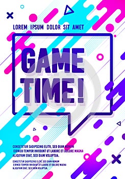 Modern And Colorful Game Time Poster