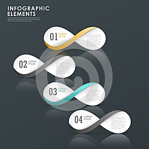 Modern colorful infinity symbol infographic elements