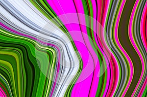 Modern colorful liquid art background. Wave color Liquid shape. Green , White and Pink colours. Abstract design, Flow Backgound