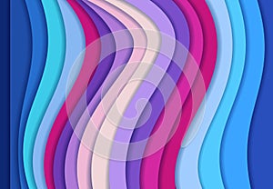 Modern colorful poster. Wave color background with a shadows. Art design for your design project. illustration