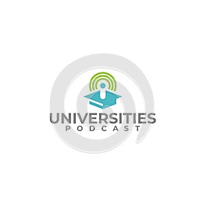 Modern colorful Universities Podcast logo design