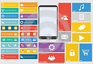 Modern colorful user interface vector