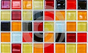 Modern colourful mosaic wall