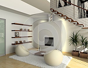 Modern comfortable interior photo