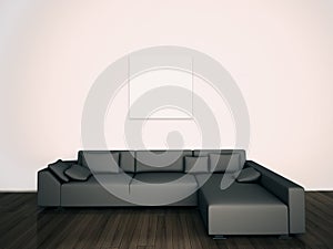 Modern comfortable interior with 3d rendering