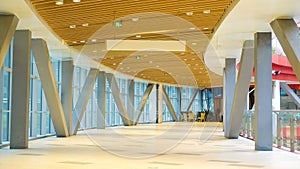modern commercial building corridor interior