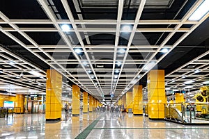 Modern commercial building  interior  subway station photo