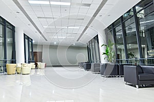 Modern commercial building lobby office architecture waiting room